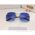 High Quality Square Rimless Sunglasses For Women